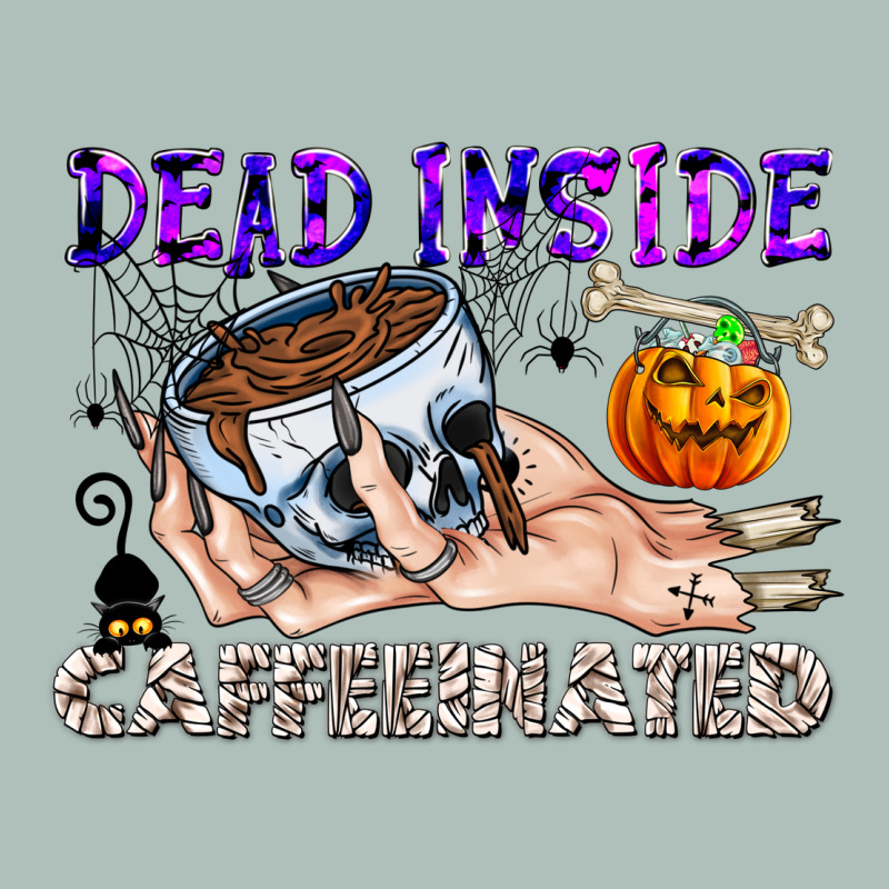 Dead Inside Caffeinated Heavyweight Hoodie by CowhideDigitalArt | Teevron