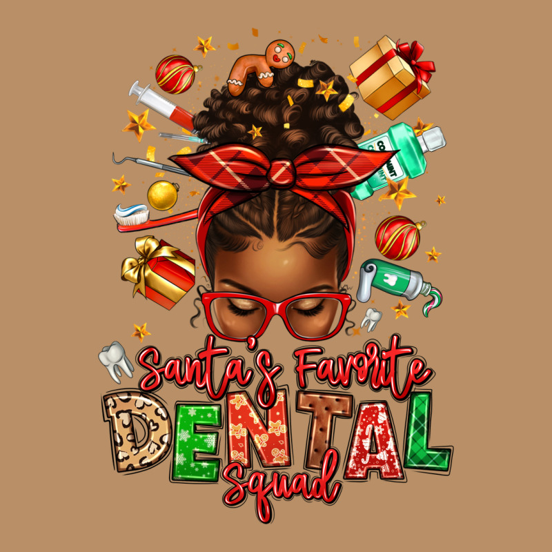 Santa's Favorite Dental Squad Afro Messy Bun Vintage Hoodie by texasbilliewilder | Teevron