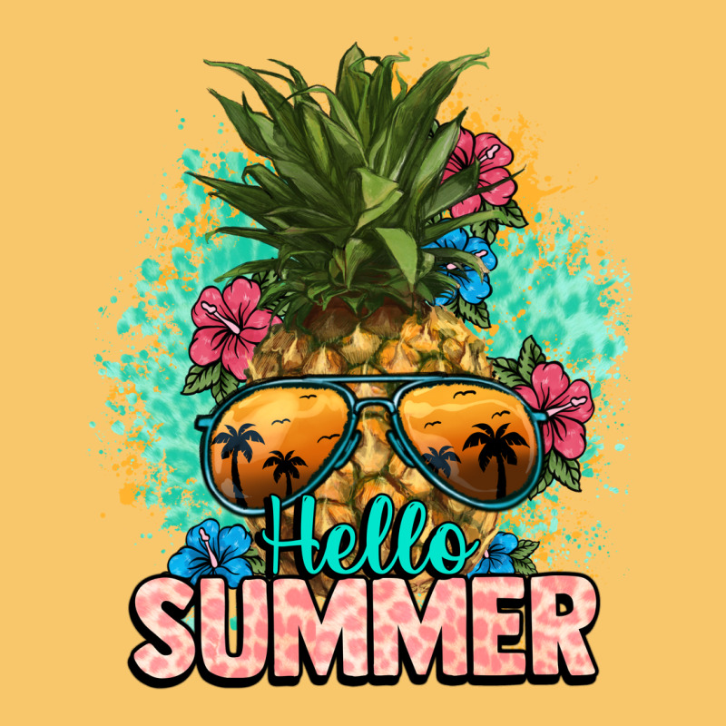 Hello Summer Pineapple Vintage Hoodie by NancyCooperArtShop | Teevron