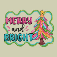 Merry And Bright Christmas Tree Heavy Core Tee | Teevron