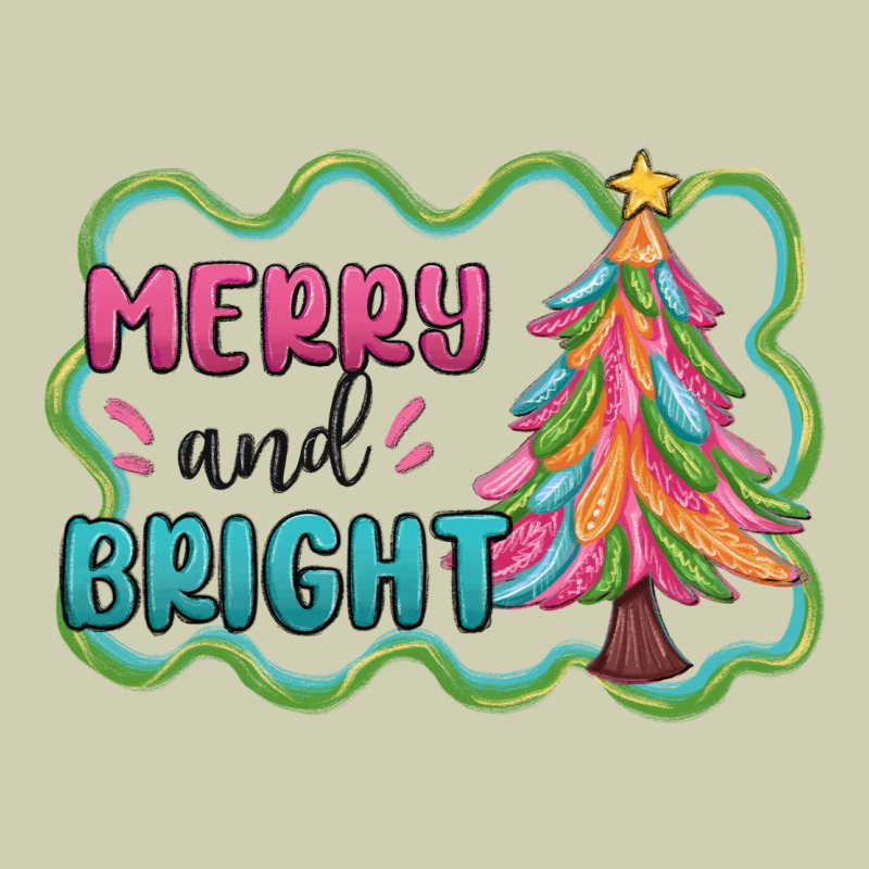 Merry And Bright Christmas Tree Heavy Core Tee by MaliasSmallBusiness | Teevron