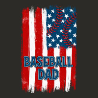 Baseball Dad American Flag Heavy Core Tee | Teevron
