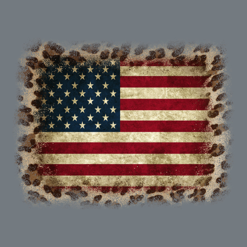 America Flag And Leopard Heavyweight Sweatshirt by CowCowDesign | Teevron