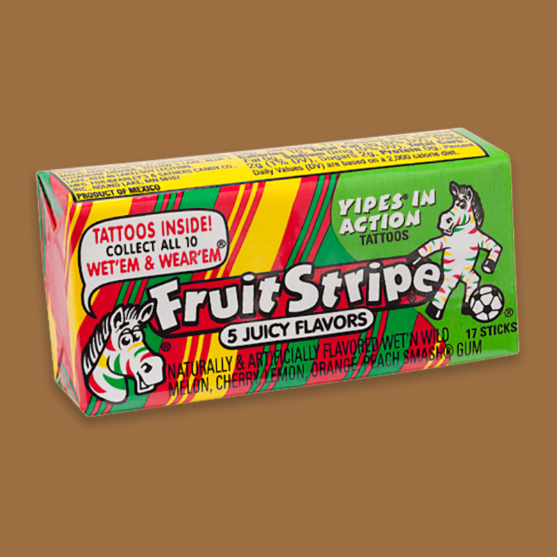 Old School Fruit Stripe Gum Vintage Tee by lanVoArt | Teevron