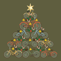 Bicycle Christmas Tree Funny Biker Bicyclist Xmas For Family Long Slee Vintage Tee | Teevron