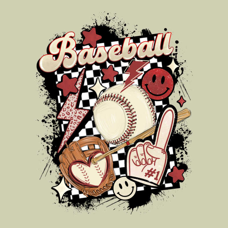 Checkered Retro Baseball Heavy Core Tee by MaliasSmallBusiness | Teevron