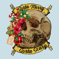 Sorta Merry Sorta Scary Skull Ladies Tee | Teevron