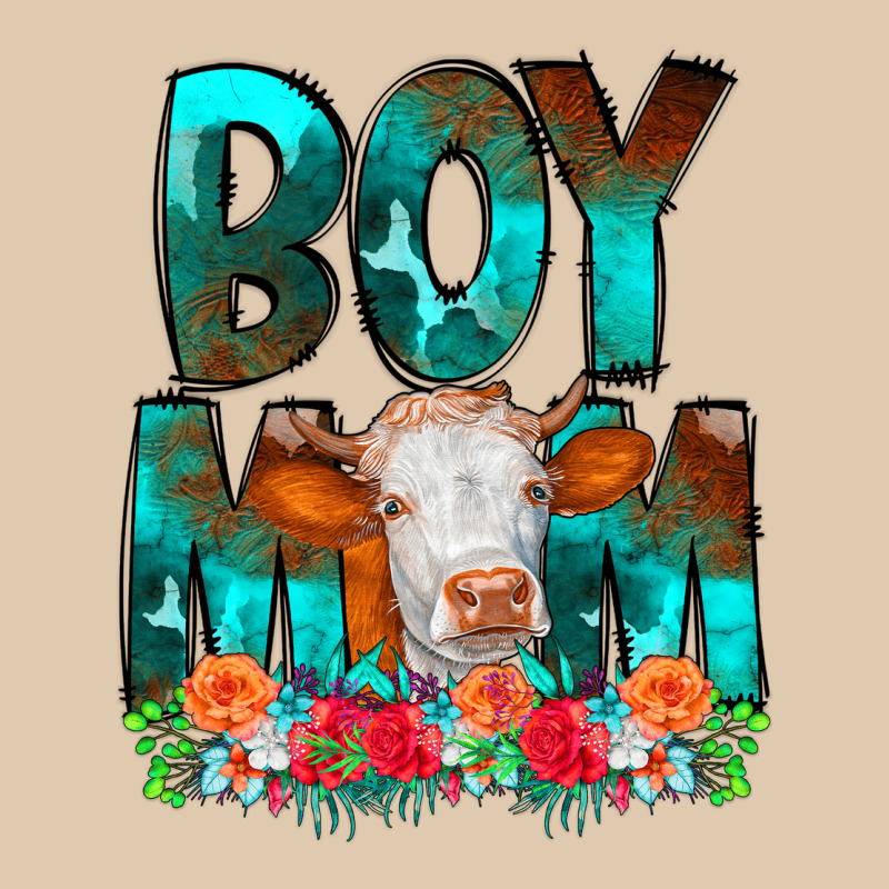 Boy Mom Flowers Cow Heavyweight Sweatshirt by CowCowDesign | Teevron