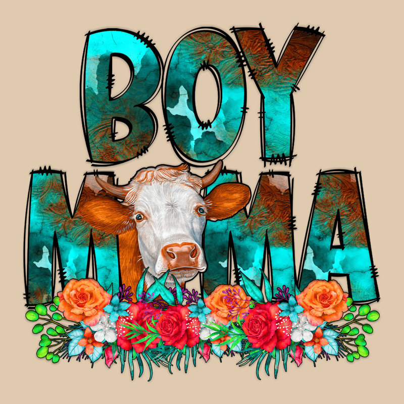 Boy Mama Flowers Cow Heavyweight Sweatshirt by CowCowDesign | Teevron