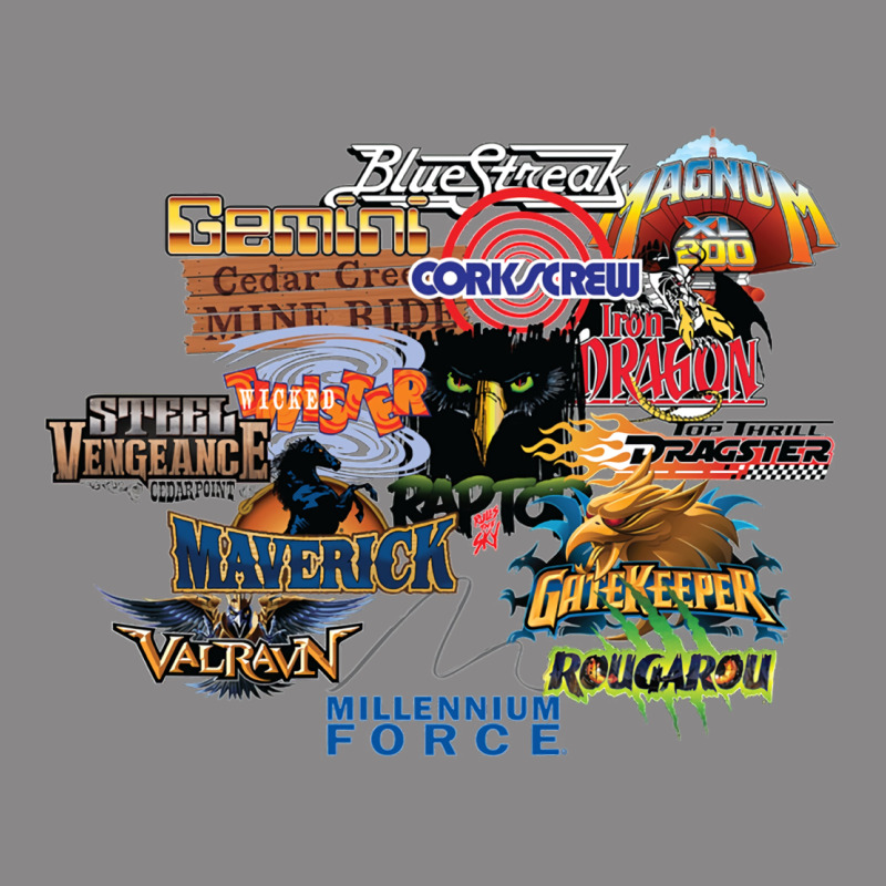 Cedar Point Roller Coaster  Designer Vintage Tee by lanVoArt | Teevron