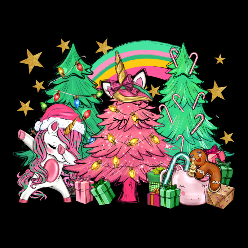 Unicorn Christmas Trees Ladies Tee by NancyCooperArtShop | Teevron