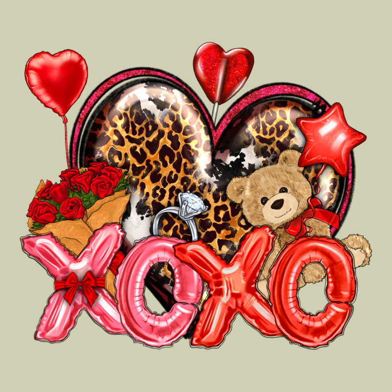 Xo Xo With Leopard And Cowhide Heart Heavy Core Tee by NancyCooperArtShop | Teevron