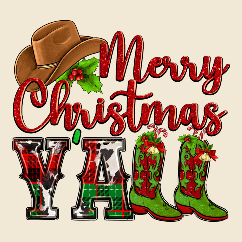 Merry Christmas Y'all Cowboy Premium Tee by MaliasSmallBusiness | Teevron
