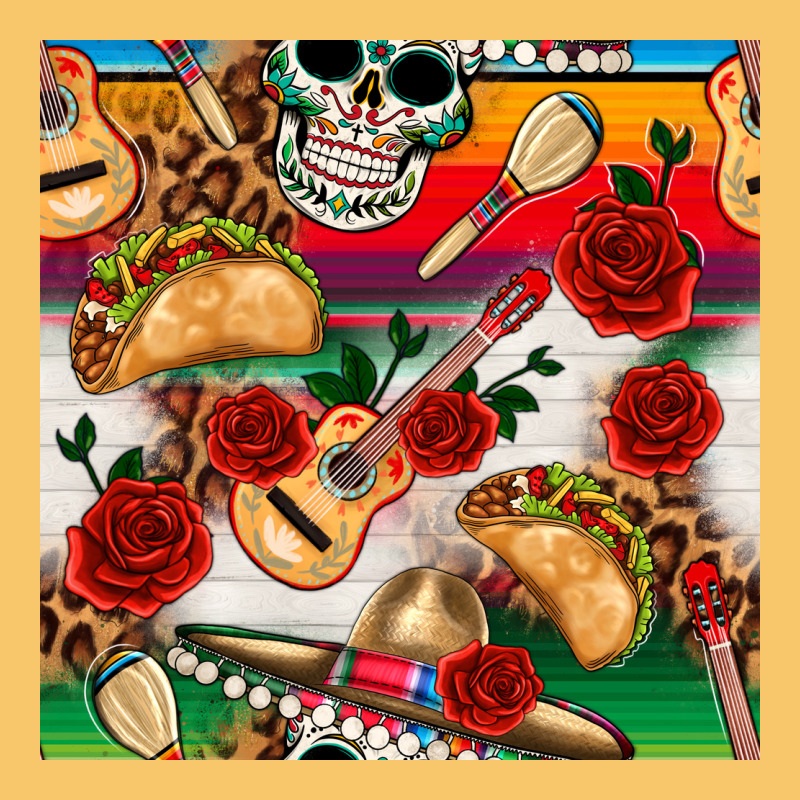 Mexican  Seamless Pattern Vintage Hoodie by texasbilliewilder | Teevron