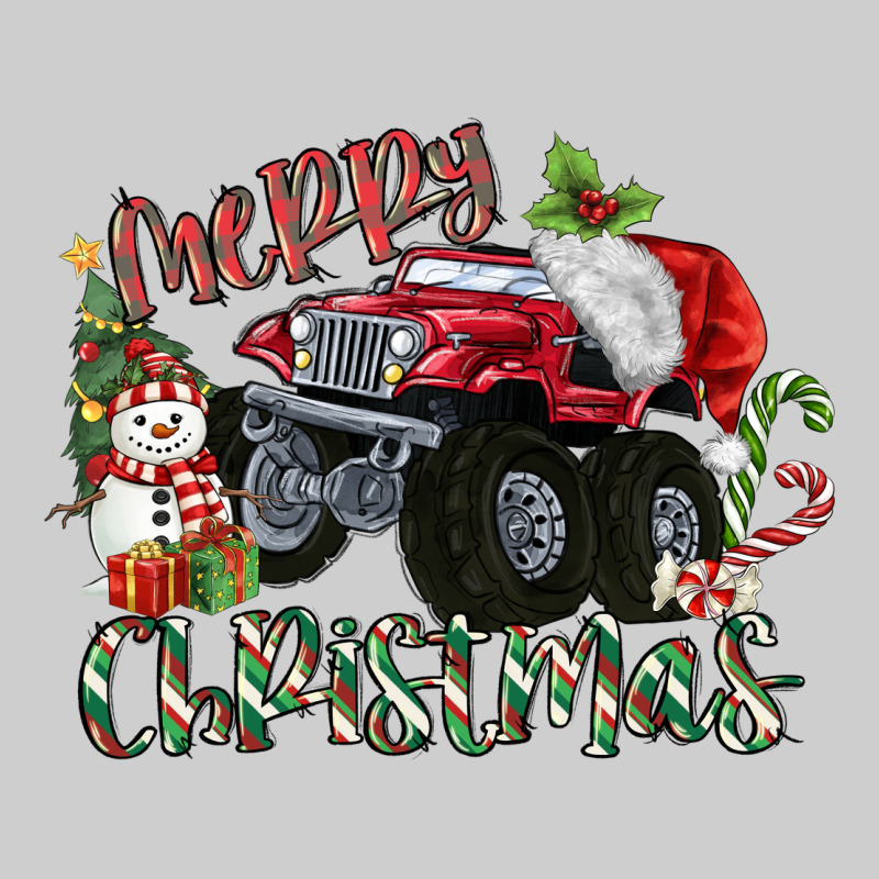 Merry Christmas Monster Truck Premium Tee by MaliasSmallBusiness | Teevron
