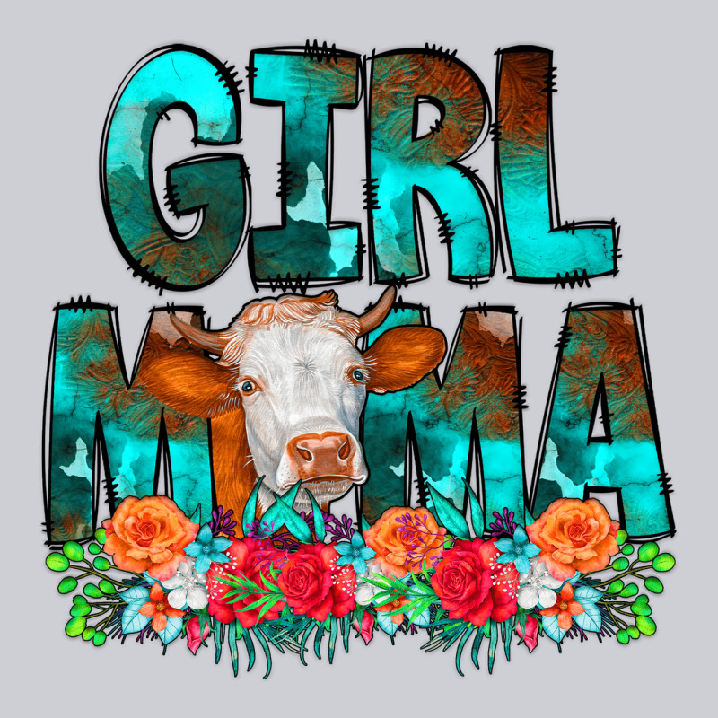 Girl Mama Flowers Cow Heavyweight Sweatshirt by CowCowDesign | Teevron