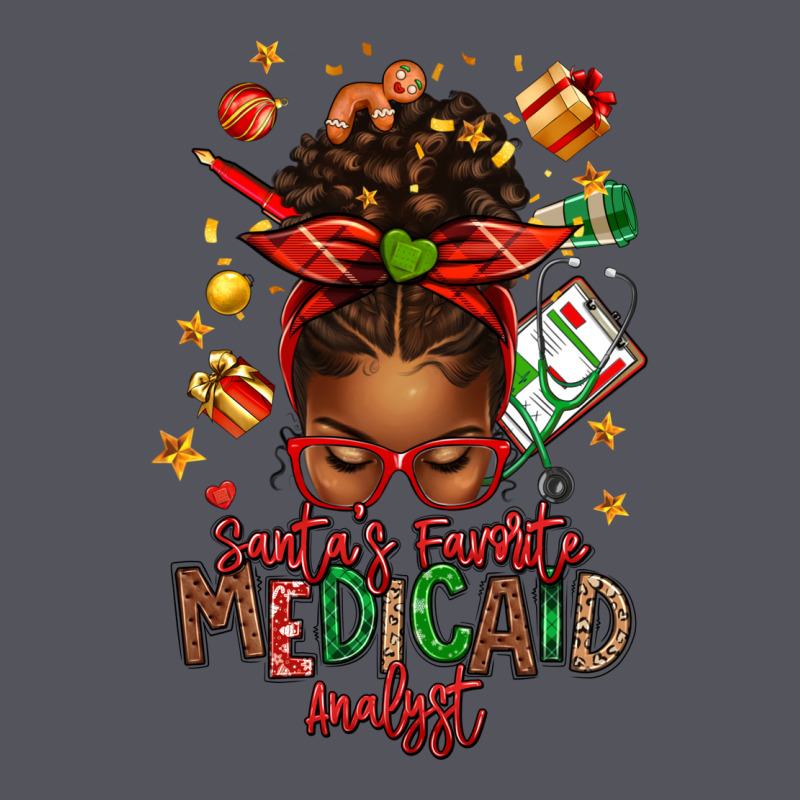 Santa's Favorite Medicaid Analyst Afro Messy Bun Vintage Hoodie by texasbilliewilder | Teevron