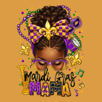 Mardi Gras Mama Afro Messy Bun Urban Heavy Tee | Teevron