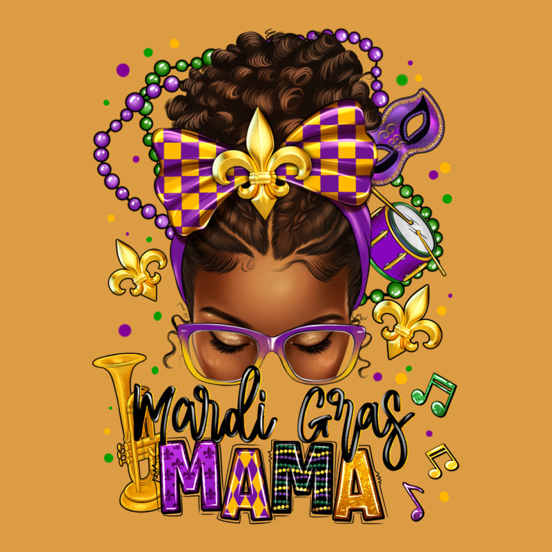 Mardi Gras Mama Afro Messy Bun Urban Heavy Tee by texasbilliewilder | Teevron