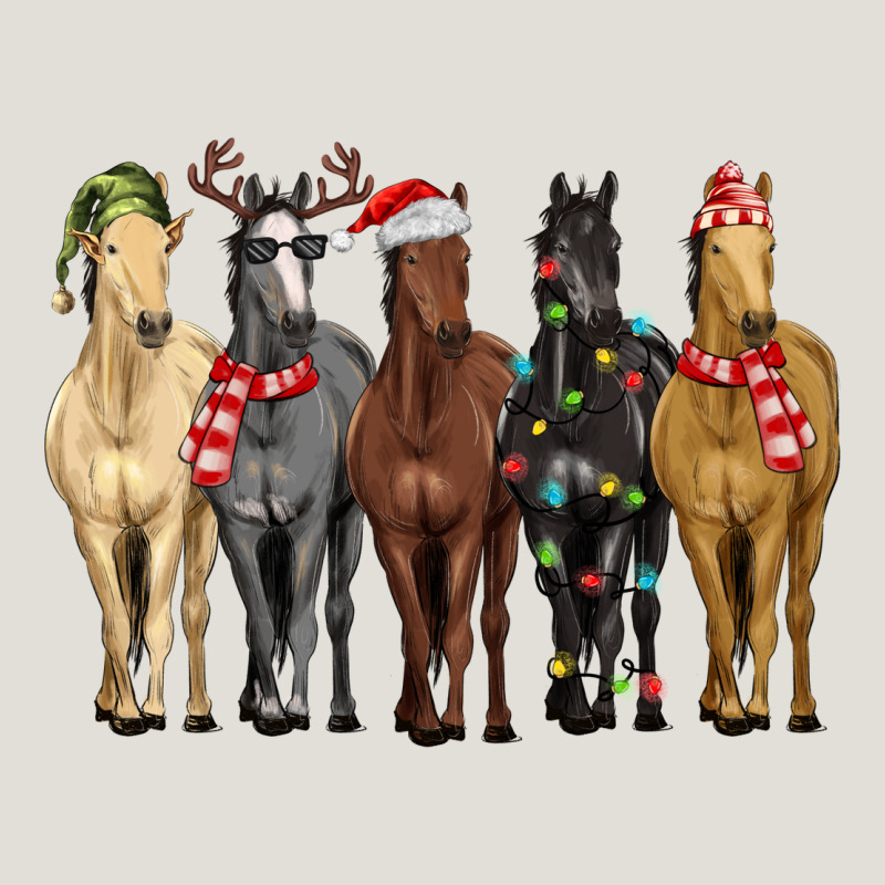 Horses With Christmas Heavy Core Tee by MaliasSmallBusiness | Teevron
