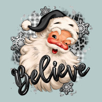 Believe Buffalo Plaid White Christmas Santa Claus Heavy Core Tee | Teevron