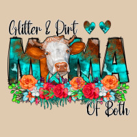 Glitter Dirt Mama Of Both Cow Flowers Heavyweight Sweatshirt | Teevron