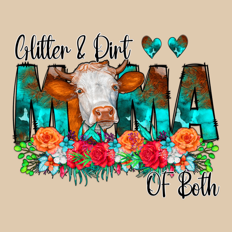 Glitter Dirt Mama Of Both Cow Flowers Heavyweight Sweatshirt by CowCowDesign | Teevron