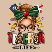 Teacher Life Blonde Caucassian Messy Bun Urban Heavy Tee | Teevron