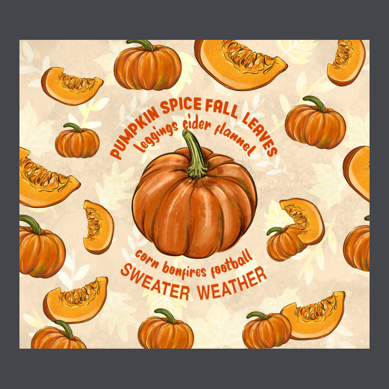 Pumpkin Spice Fall Leaves Long Sleeve Tee by TumblerDesignByShophia | Teevron