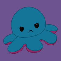 Angry Blue Moody Reversible Octopus Vintage Tee | Teevron