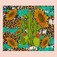 Cactus And Sunflowers Turquoise Leopard Cowhide Urban Hoodie | Teevron