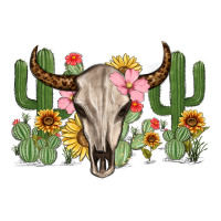 bull skull with cactus | Teevron