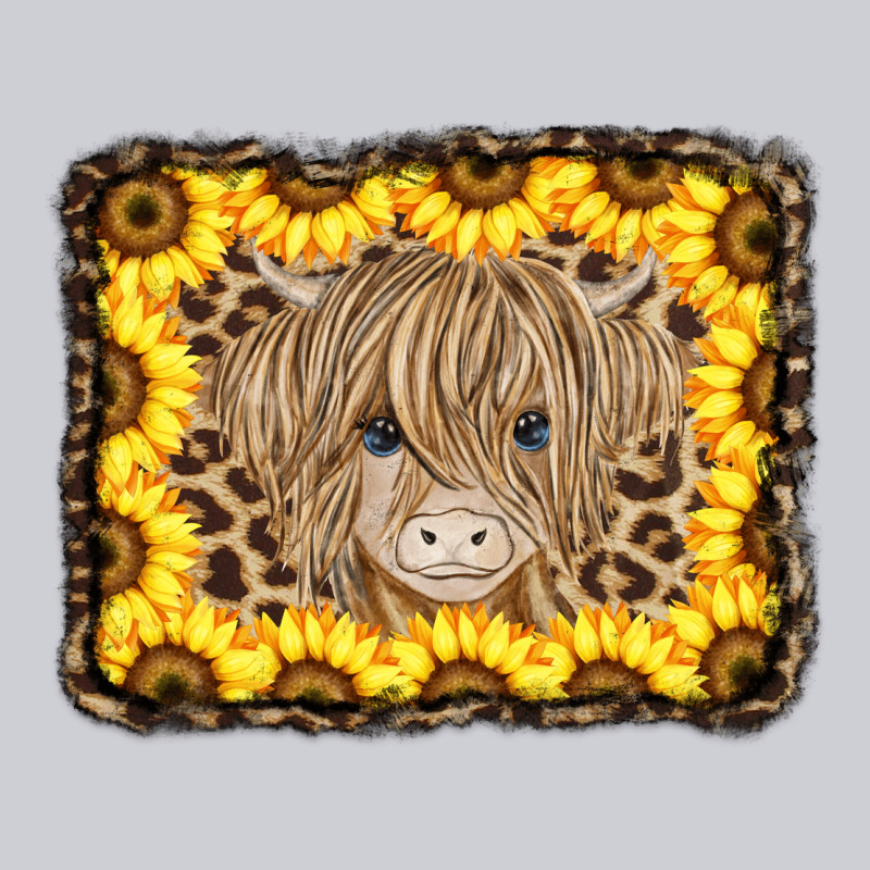 Baby Cow Leopard Sunflowers Heavyweight Sweatshirt by CowCowDesign | Teevron