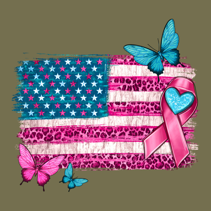 American Flag Breast Cancer With Ribbon Vintage Hoodie by texasbilliewilder | Teevron