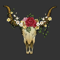bull skull with rose and flowers | Teevron