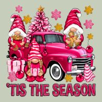 Tis' The Season Pink Christmas Gnomes Truck Ladies Tee | Teevron
