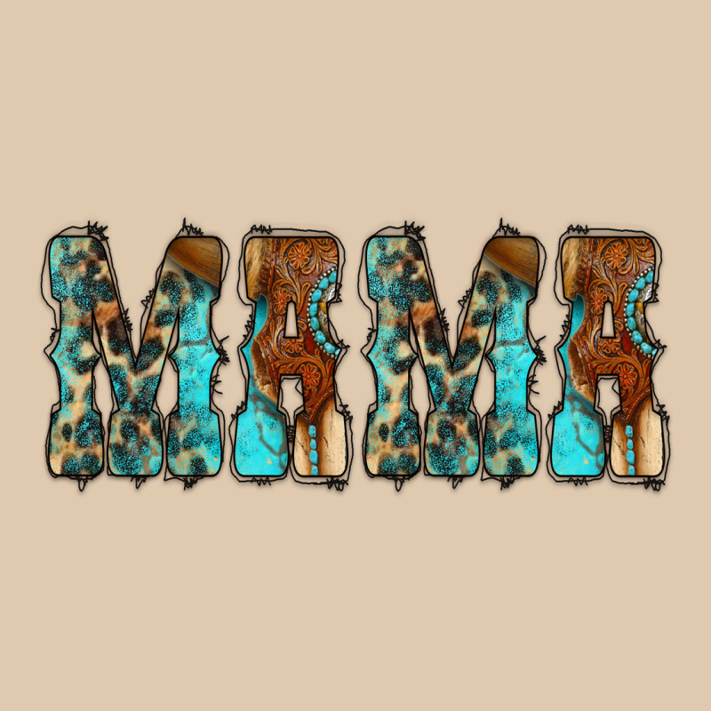 Mama Turquoise Tooled Heavyweight Sweatshirt by CowCowDesign | Teevron