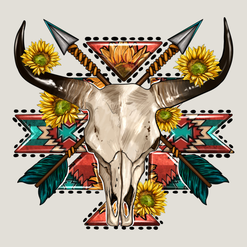 Aztec Western Bull Skull Heavy Core Tee by NancyCooperArtShop | Teevron
