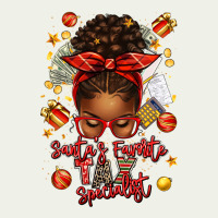 Santa Favorite Tax Specialist Afro Messy Bun Urban Heavy Tee | Teevron