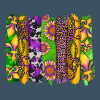 Mardi Gras Sunflower Fleur De Lis Leopard Cowhide Brushstrokes Urban Hoodie | Teevron