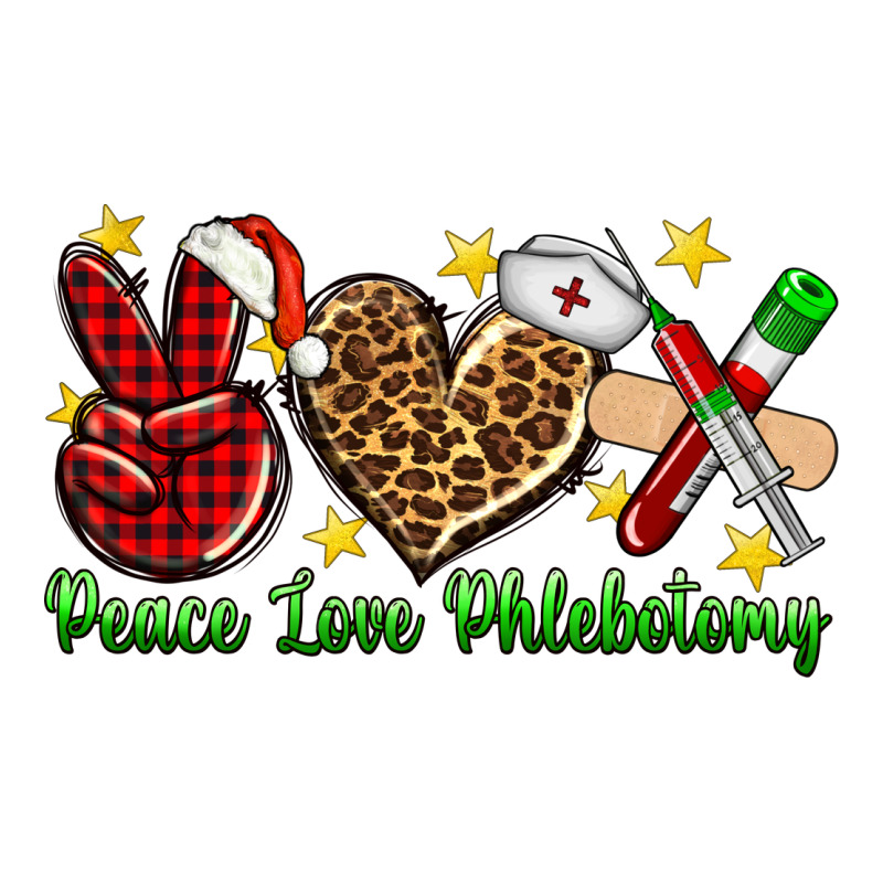 Peace Love Phlebotomy Christmas Premium Tee by NancyCooperArtShop | Teevron