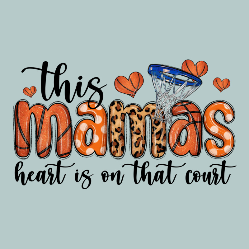 This Mamas Heart Is On That Court Heavy Core Tee by MaliasSmallBusiness | Teevron