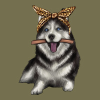 Alaskan Husky With Bandeau Vintage Hoodie | Teevron