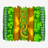 Saint Patricks Horseshoe Shamrock Leopard Glitter Brushstroke Urban Hoodie | Teevron