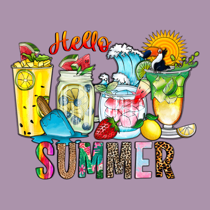 Hello Summer Drink Heavyweight Hoodie by CowhideDigitalArt | Teevron