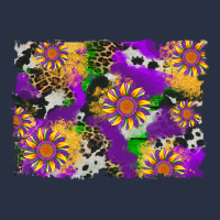 Mardi Gras Sunflower Cowhide Leopard And Glitter Background Urban Hoodie | Teevron