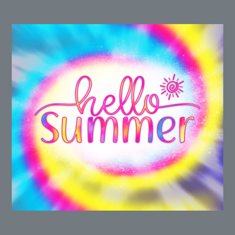 Hello Summer Tie Dye Tumbler Heavyweight Sweatshirt by CowCowDesign | Teevron