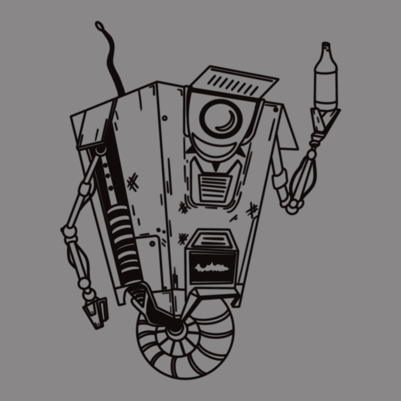 B&w Claptrap   Borderlands Vintage Tee by tuanDangUi | Teevron