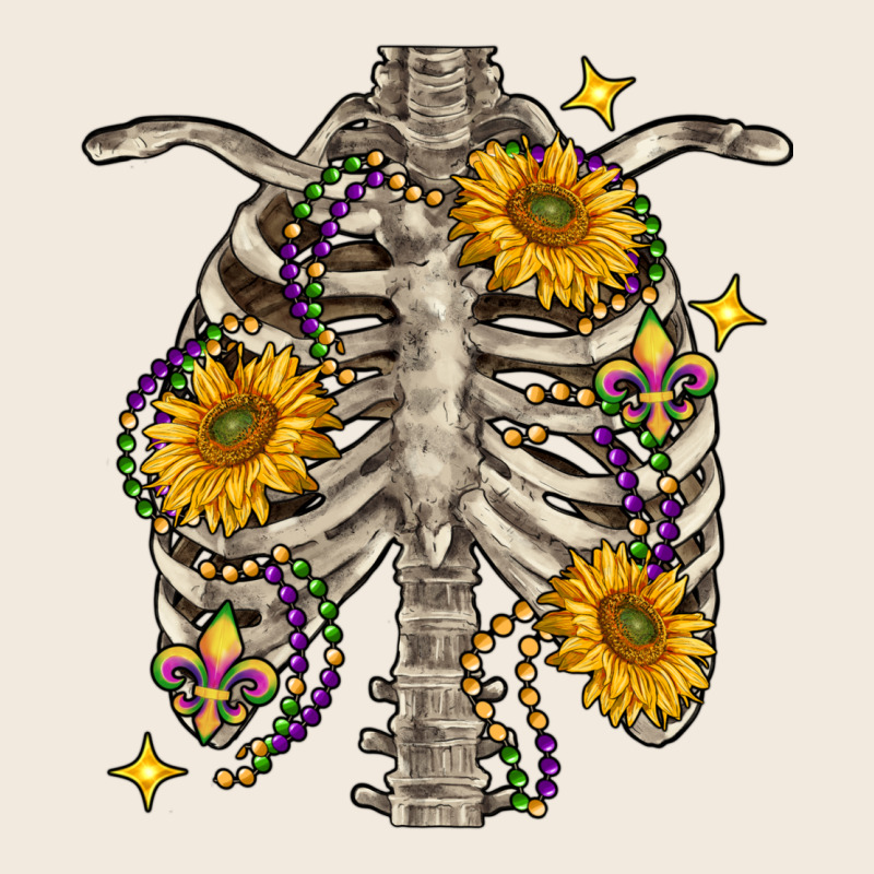 Mardi Gras Chest Sunflowers Skeleton Zipper Hoodie by FaDigitalArtStudio | Teevron