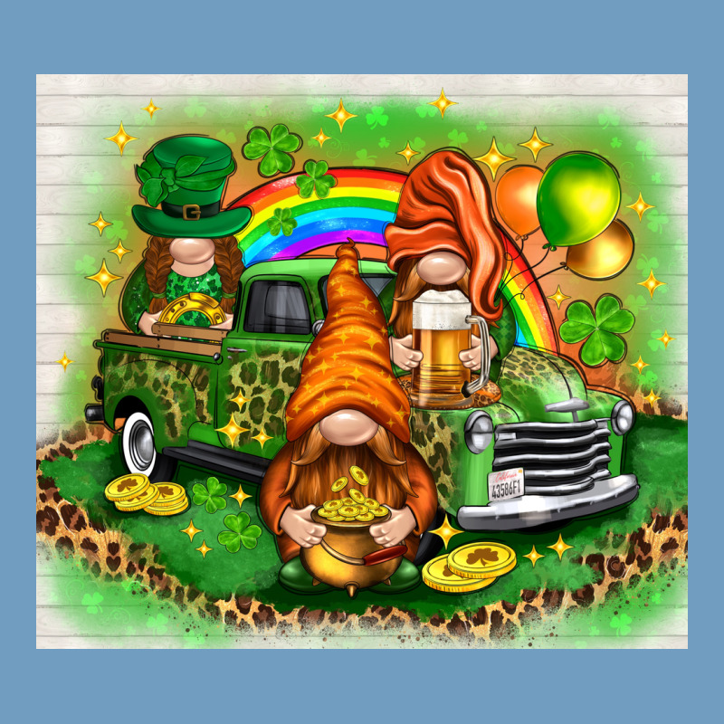 St Patricks Day Gnomies With Truck Urban Heavy Tee by NancyCooperArtShop | Teevron